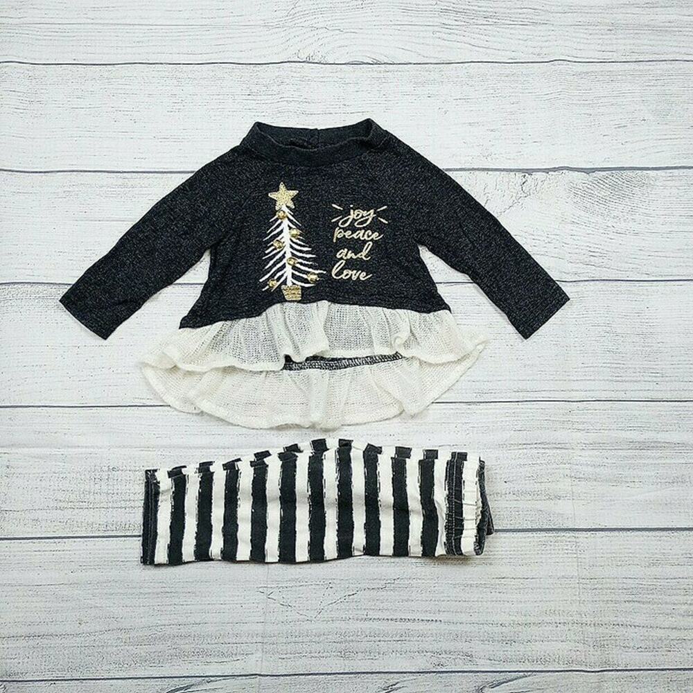 6m Rare Editions Glittery Holiday Outfit